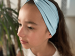 Jersey Crossed Headband Child sky blue a4