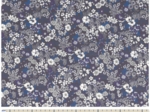 Coated fabric ex2343 ultramarine white navy flower