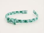 Thin headband green mint gingham