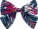 Bow tie hair slide tropical fire