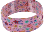 Stretch jersey headband  oiseaux rose g1