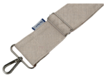 Wide shoulder strap silver linen
