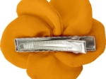 Flower petal hair slide small  ochre