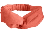 crossed headband coral lurex gauze