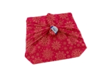 Furoshiki small 35 x 35 ex2448 red gold christmas snowflake