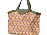 Tote bag with a zip ikat ocre