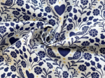 Cotton fabric scandinavia bleu