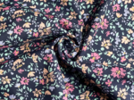 Cotton fabric ex2663 navy peps flower