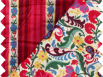 Quilted fabric ex2645 matelassé folk multicolore