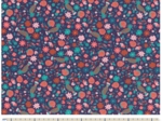 Jersey fabric huppette fleurie