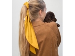 Long tail scrunchie yellow ochre