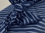 Furoshiki tall 73 x 73 striped silver dark blue