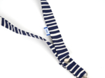 Lanyard necklace striped  ivory navy