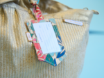 Luggage Tag cerise en fleur