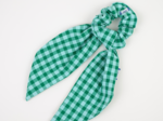 Short tail scrunchie green mint gingham