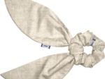 Short tail scrunchie  glitter linen