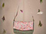 Flap of shoulder bag porcelaine rosée