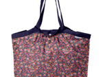 Pleated tote bag - Medium size hippie fleurie