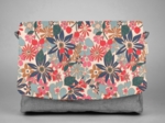Square flap of saddle bag  cerise en fleur