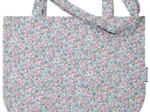 Foldable tote bag pastel fleuri