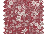 35cm coated fabric coupon ex2341 floral foliage burgundy