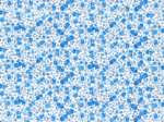 Cotton fabric blue and cream flowers