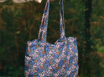 Foldable tote bag monet lilas