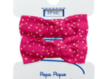 Small Elastics bows fuchsia pailleté