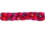 Plait hair slide pompons cerise