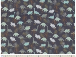 35cm coated fabric coupon jurassic dino marine