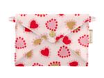 Little envelope clutch petits coeurs