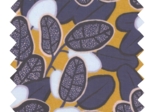 35cm coated fabric coupon ex2542 kumquat navy mustard