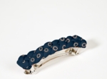 Plait hair slide bulle bronze marine