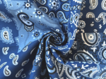 Cotton fabric ex2640 blue patchwork bandana