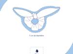 Bunny ear Scrunchie gaze pois or vert canard